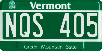 VT license plate NQS405