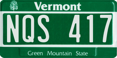 VT license plate NQS417
