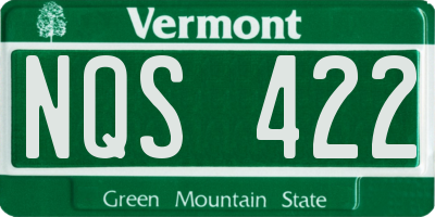 VT license plate NQS422