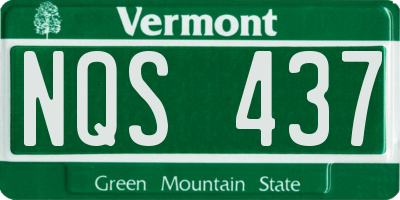 VT license plate NQS437