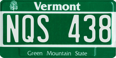 VT license plate NQS438