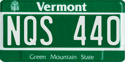 VT license plate NQS440