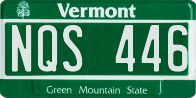 VT license plate NQS446