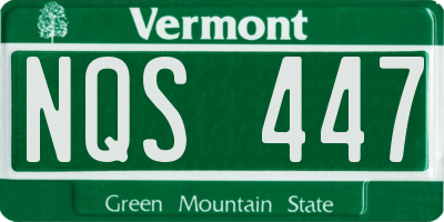 VT license plate NQS447