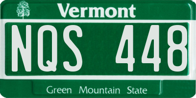 VT license plate NQS448