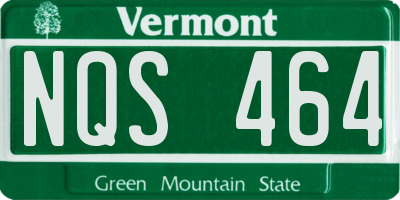 VT license plate NQS464
