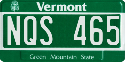 VT license plate NQS465