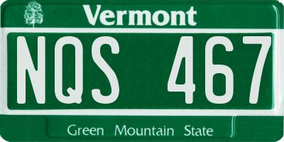VT license plate NQS467