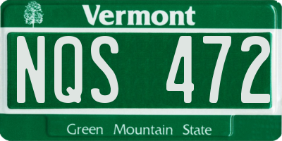 VT license plate NQS472