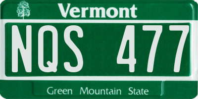VT license plate NQS477