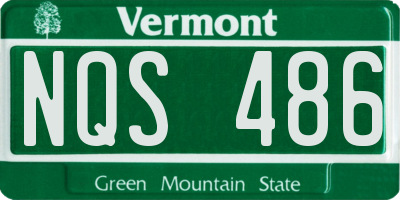 VT license plate NQS486