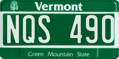 VT license plate NQS490