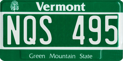 VT license plate NQS495
