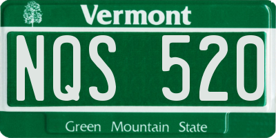 VT license plate NQS520