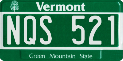 VT license plate NQS521