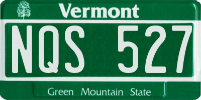 VT license plate NQS527