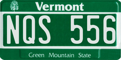 VT license plate NQS556