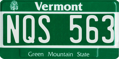 VT license plate NQS563