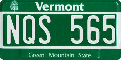 VT license plate NQS565