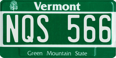 VT license plate NQS566