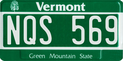 VT license plate NQS569