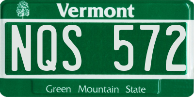 VT license plate NQS572