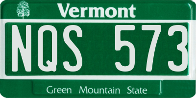 VT license plate NQS573