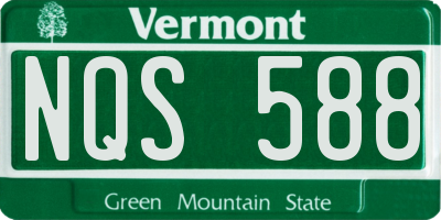 VT license plate NQS588