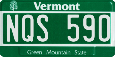 VT license plate NQS590