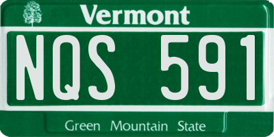 VT license plate NQS591