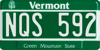 VT license plate NQS592
