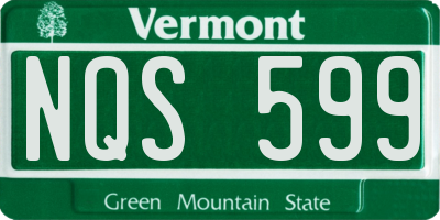 VT license plate NQS599