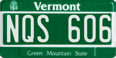 VT license plate NQS606