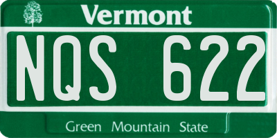 VT license plate NQS622