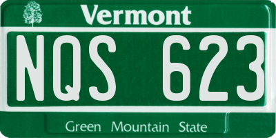 VT license plate NQS623