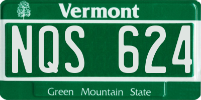 VT license plate NQS624