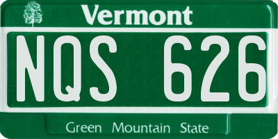 VT license plate NQS626