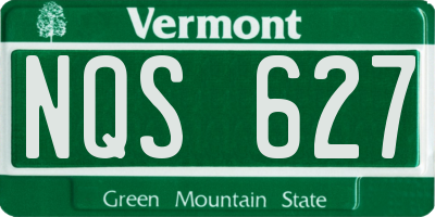 VT license plate NQS627