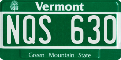 VT license plate NQS630