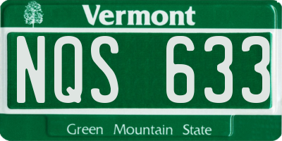 VT license plate NQS633