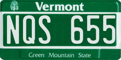 VT license plate NQS655
