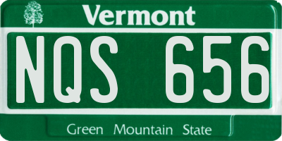 VT license plate NQS656