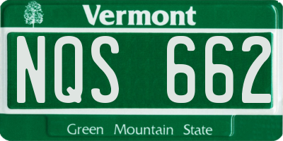 VT license plate NQS662