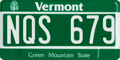 VT license plate NQS679