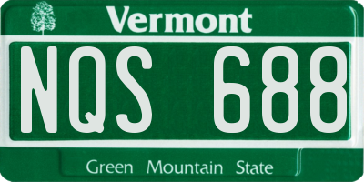 VT license plate NQS688