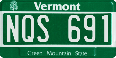 VT license plate NQS691
