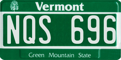 VT license plate NQS696