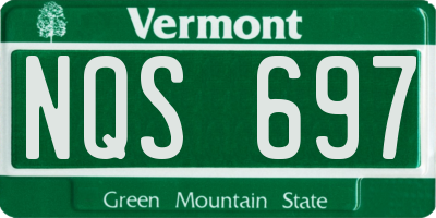 VT license plate NQS697