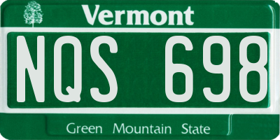 VT license plate NQS698