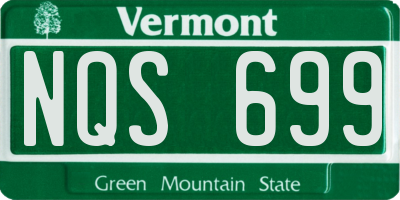 VT license plate NQS699